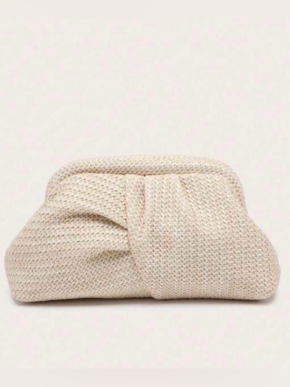 Brown Woven Clutch Bag -